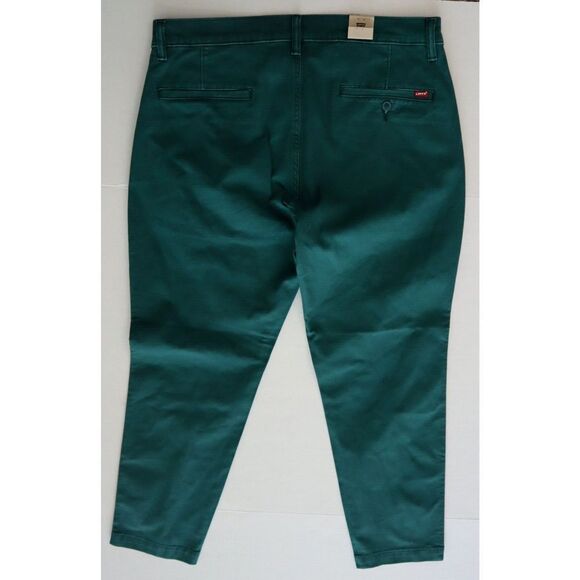 Levi's XX Chino Men's Sz 34x30 Green Relaxed Taper Fit Stretch Twill Pants $70 - Picture 2 of 6